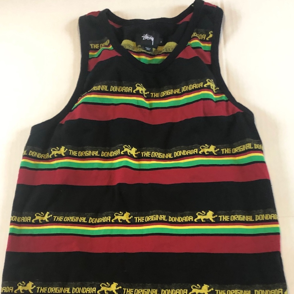 Men’s Stussy  multi color tank top Sz S